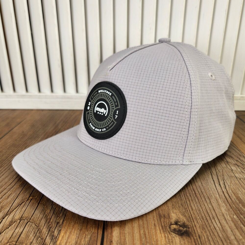 Palm Golf Co Mullybox Snapback Hat Cap Gray Adjustable Performance Athletic 2017